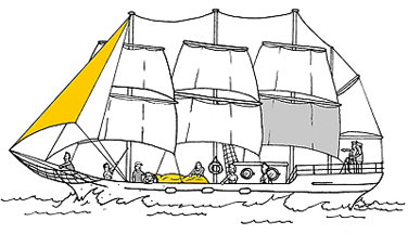 Zeichnung eines Schiffes